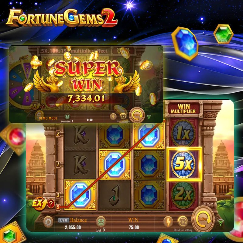 Download Fortune Gems 2 Slot Game by Slot-Tada Games in India - overview